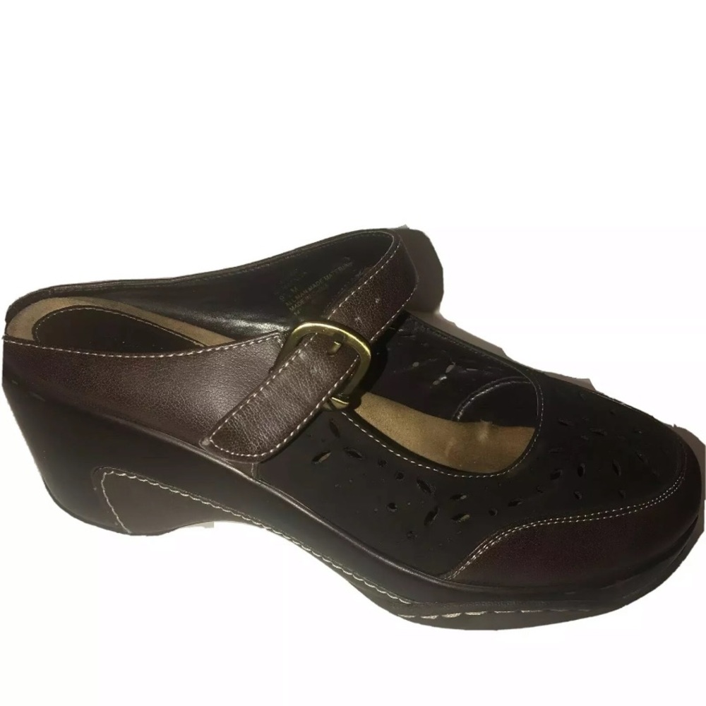 Rialto Size 9.5  Viva Brown Suede Mary Jane Mules